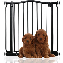 (Negro, 71cm - 80cm) Bettacare Barrera de Tope Curvo para Perros