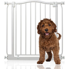(Blanco, 71cm - 80cm) Bettacare Barrera de Tope Curvo para Perros