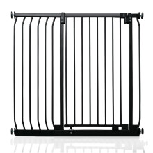(Negro mate, 98cm - 107cm) Safetots Barrera Extra Alta Elite de Seguridad para Bebés