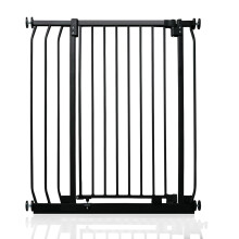 (Negro mate, 80cm - 89cm) Safetots Barrera Extra Alta Elite de Seguridad para Bebés