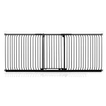 (Negro mate, 271cm - 280cm) Safetots Barrera Extra Alta Elite de Seguridad para Bebés