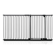 (Negro mate, 189cm - 198cm) Safetots Barrera Extra Alta Elite de Seguridad para Bebés