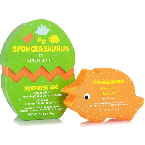 Spongelle Sponge Animals Spongeasaurus Collection Triceratops 1pc 1