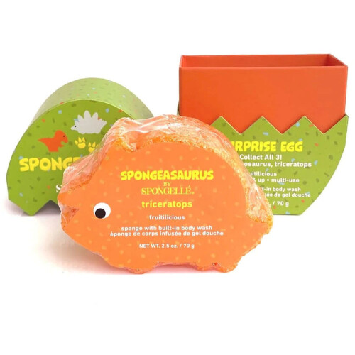 Spongelle Sponge Animals Spongeasaurus Collection Triceratops 1pc 2