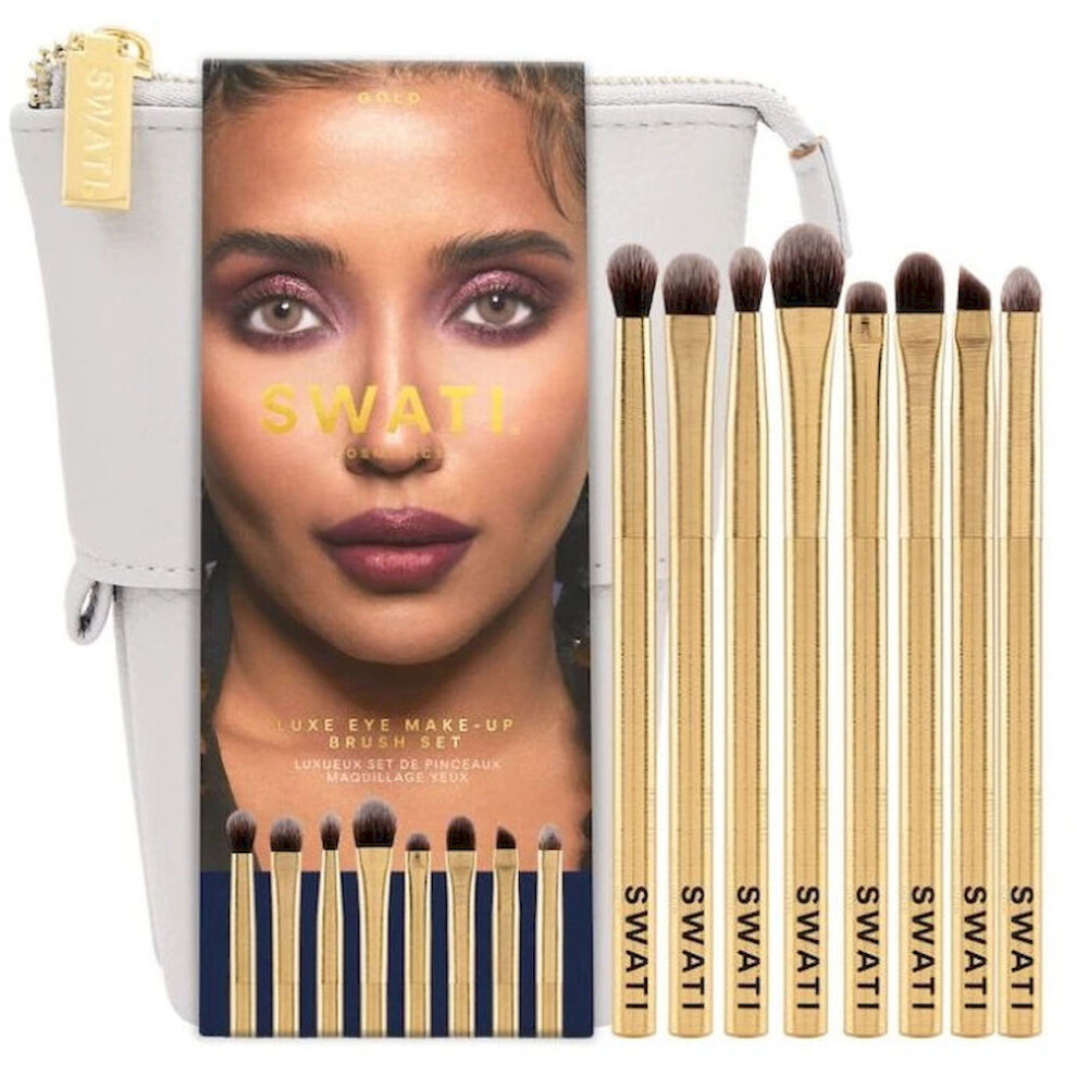 Swati Gold Luxe Eye Make-Up Brush Set 8 Pcs