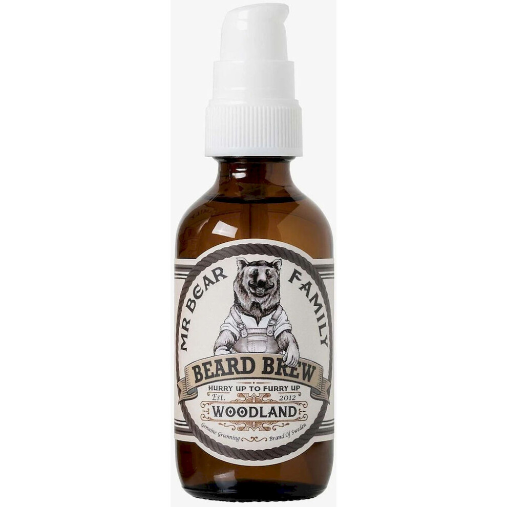 Photos - Hair Product Mr Bear Family Natural Beard Oil for Men â Scented Beard Moisturiser Oil Contains Hydrating Jojoba + Argan Oil â Nourishing Mens 