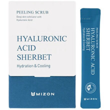 MIZON Peeling Scrubs with Hyaluronic Acid Baking Powder and Menthol Gentle exfoliation Moisture Korean Facial Scrub (40 pouches/7oz)