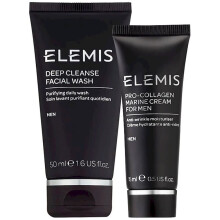 Elemis Men's kit: Elemis Deep Cleanse facial wash 50ml + Elemis Pro-Collagen Marine cream moisturiser for Men 15ml