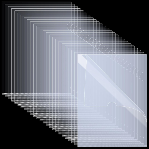 60pcs Plastic Clear File Folders for A4 / Letter Size Paper 1