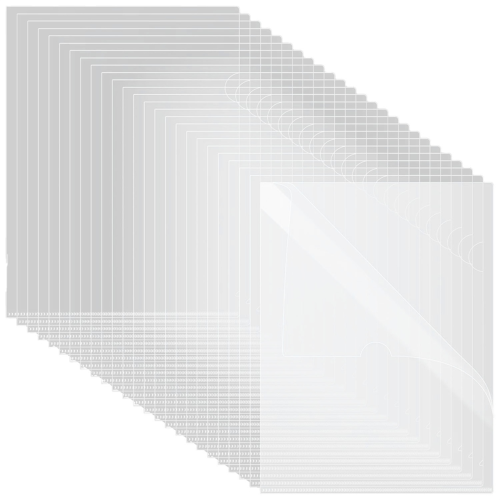60pcs Plastic Clear File Folders for A4 / Letter Size Paper