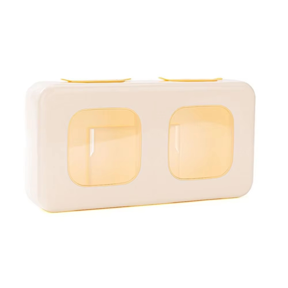 Boîte de rangement murale en plastique avec couvercle en caoutchouc souple, A