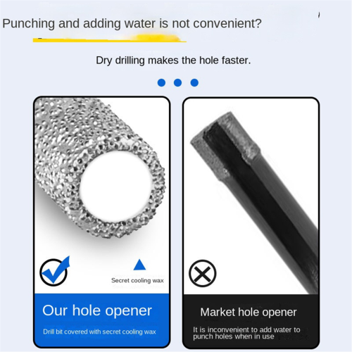 10pc Hexagonal Shank Brazed Dry Ceramic Tile Diamond Drill Bit Opener 2