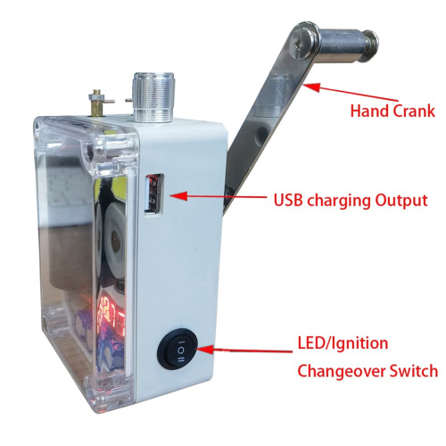 Handgenerator USB-Aufladung Tragbare DIY Campingausrüstung Notfall 2