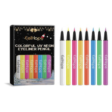 (2 Set) 8 Colors UV Neon Liquid Eyeliner Set, Matte Colorful UV Neon Eyeliner Pen, Waterproof Pigmented Graphic Liners, for Rave Accessories Party