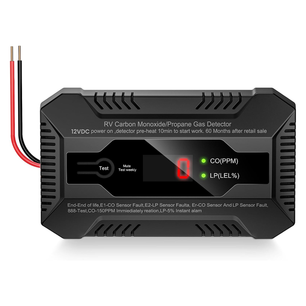 RV Carbon Monoxide and Propane Gas Detector, Dual LP/CO Gas Alarm