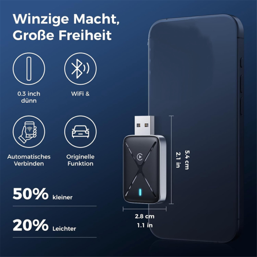 Ασύρματος προσαρμογέας CarPlay για iPhone, Μίνι ασύρματος προσαρμογέας CarPlay 2
