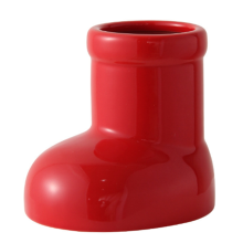 Ceramic Vase Boots Shoe Cute Cartoon Pen Holder Red