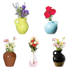 5pc Mini Vase Fridge Magnets,Small Plant Magnets