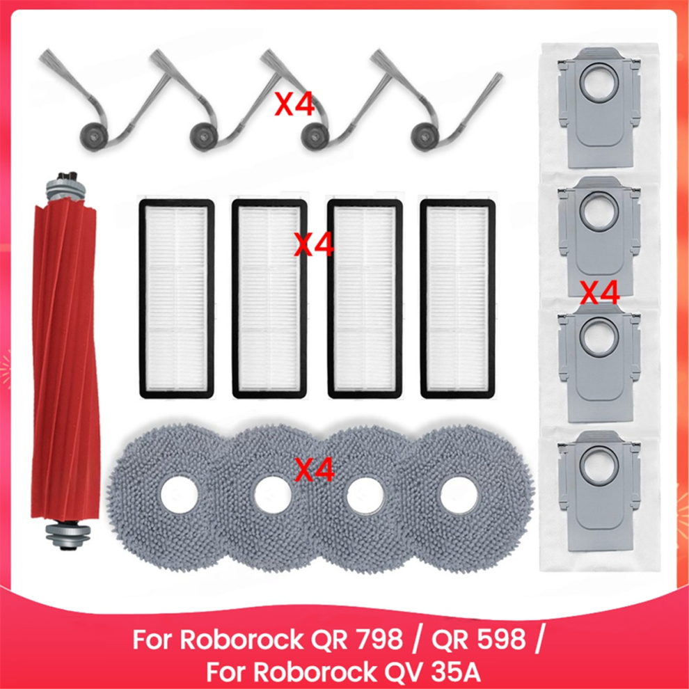 FüR Roborock Qr 798 / Qr 598 / Roborock Qv 35A Vakuumteile-image