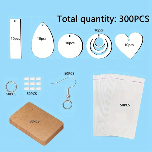 Sublimation Earring Blanks Bulk,Unfinished MDF Earrings for DIY 2