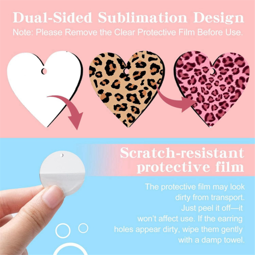 Sublimation Earring Blanks Bulk,Unfinished MDF Earrings for DIY 1