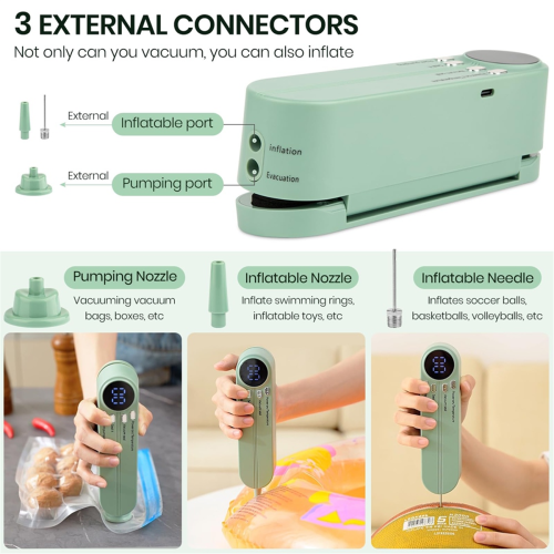 Mini scelleuse sous vide pour aliments, verte 2