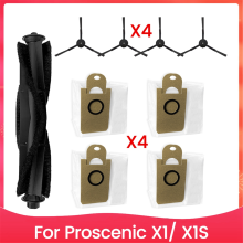 Für Proscenic X1/ X1S Vakuum Teile Wichtigsten Roller Seite Pinsel Staub Tasche