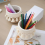 Hand-woven Cotton Cord Woven Storage Basket Desktop Storage Khaki 4
