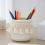 Hand-woven Cotton Cord Woven Storage Basket Desktop Storage Khaki 2