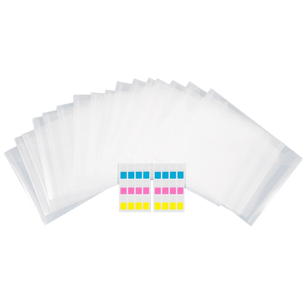 Pochettes de rangement réutilisables pour tampons et matrices, transparentes A