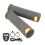 Scooter Hand Bar Grips mit Blinker Licht Lenker Grau 2