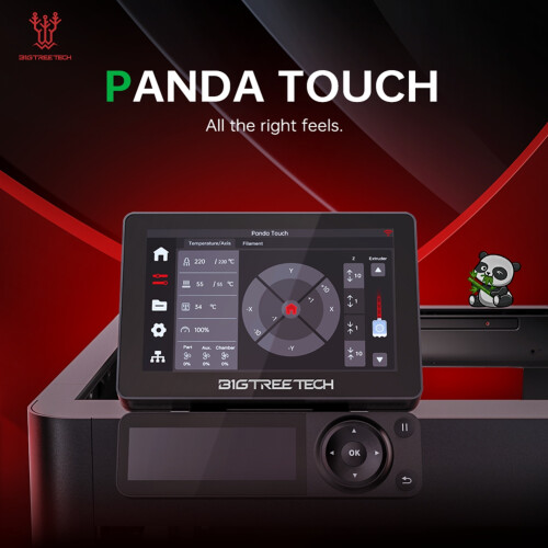 BIGTREETECH Panda Touch 5-Inch Wireless Display for Bambu Lab X1/P1/A1 - Plug & Play, Multi-Printer Control, Magnetic Charging Base 1
