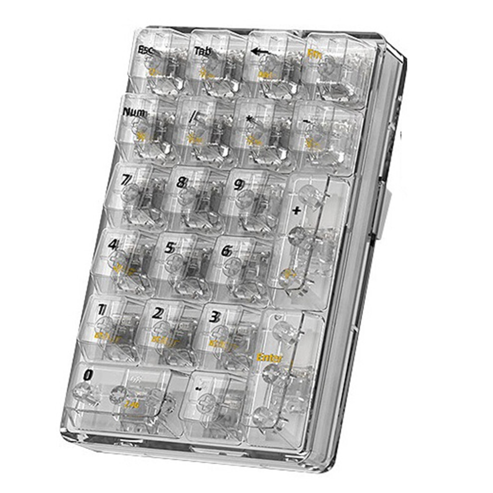 Teclado MecáNico Bluetooth K21 Con Teclado NuméRico Rgb De 21 Teclas, Color Blanco-image