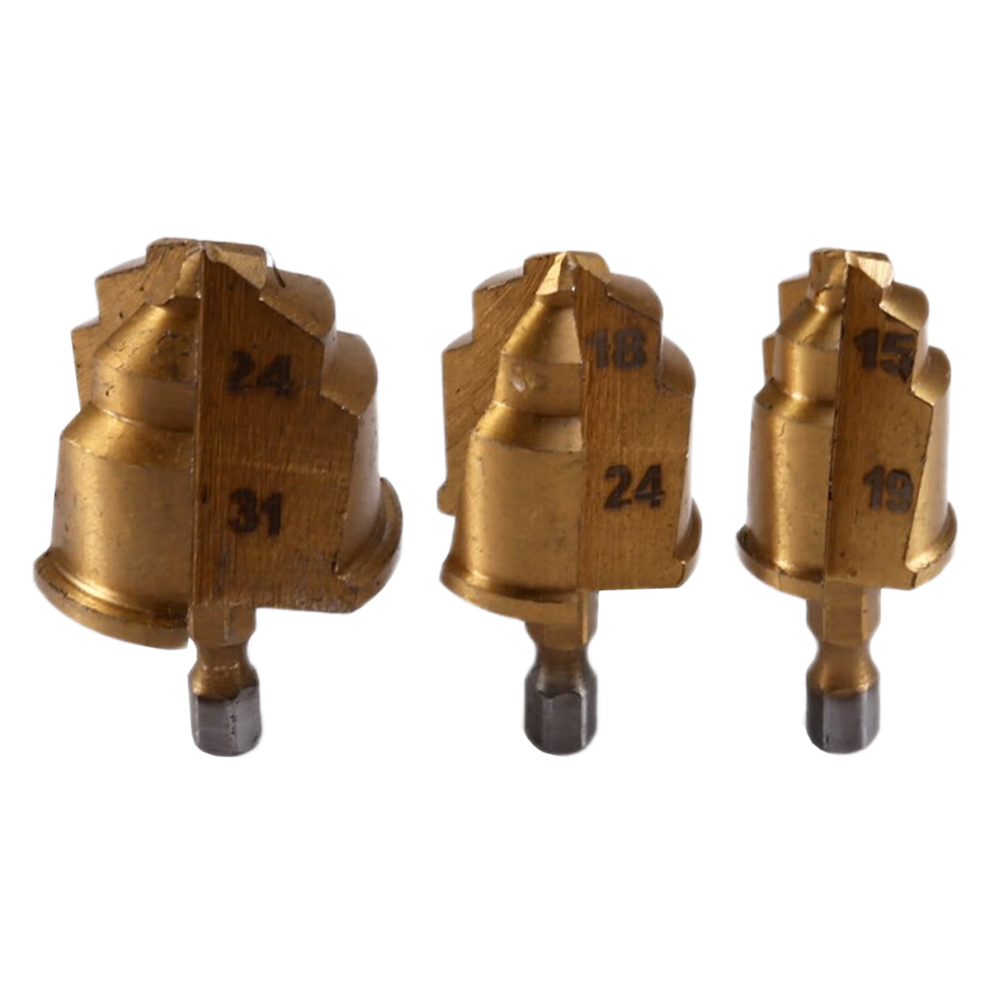 3Pcs 3 Blades Ppr Drill Bit Hexagon Shank Water Pipe Connection Tool 4852911591803