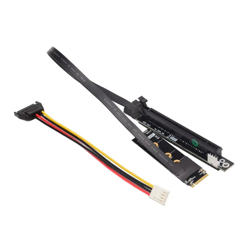 Câble d'extension M.2 NVMe vers PCIe X16 Gen3 Adaptateur Riser