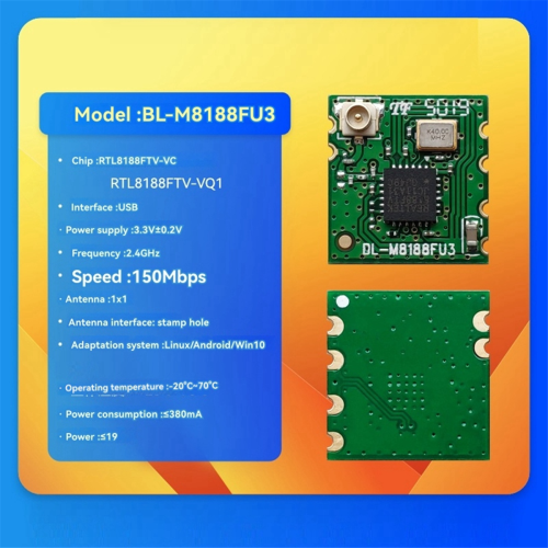RTL8188FTV Drahtloses WIFI-Modul mit IPEX-Block für Linux Android 1