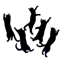 5Pcs Metal Cat Bookmarks Cute Black-Cat Book Markers Cat Lover Gifts