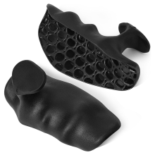 Ergonomische handgrepen voor gewichtheffen, met rubberen pads voor deadlifts, voor gebruik in de sportschool.