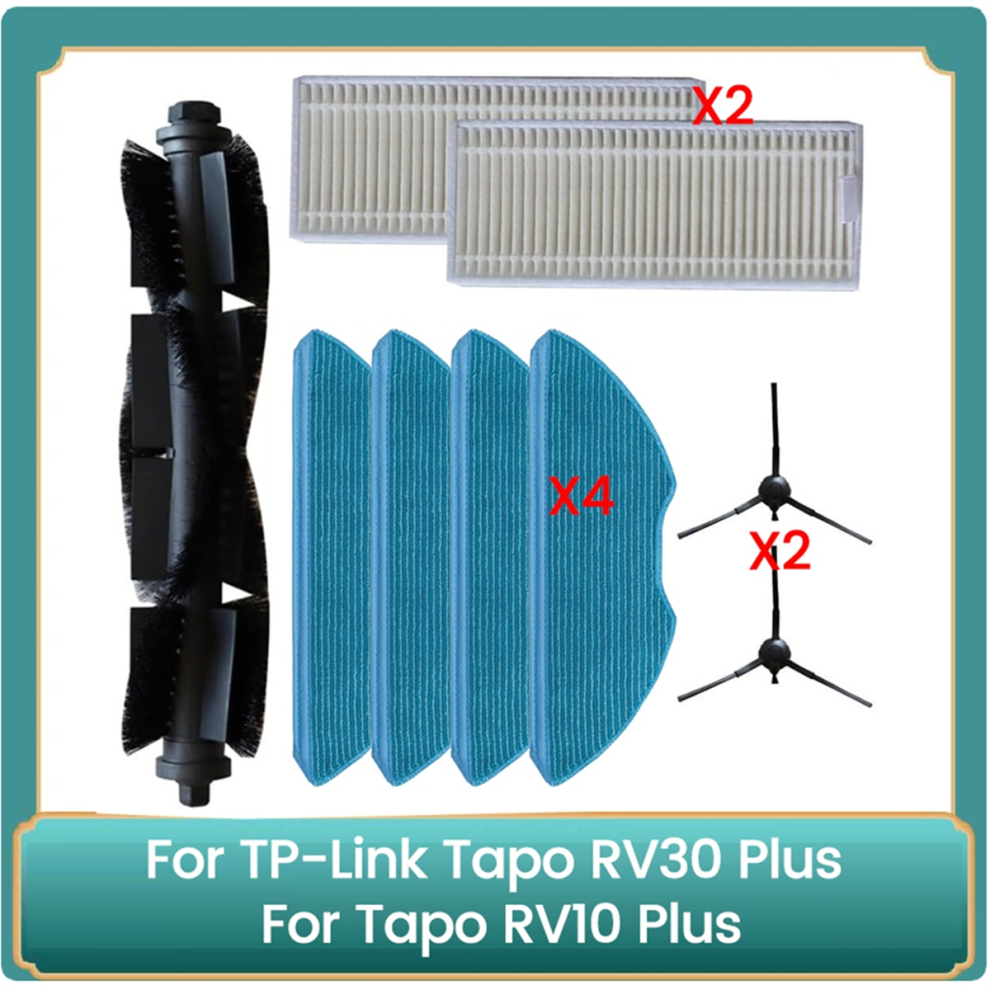 Sin Marca 9Pcs Brush&Filter Kit For Tp-Link Tapo Rv30/Rv10 Plus Vacuum Cleaner
