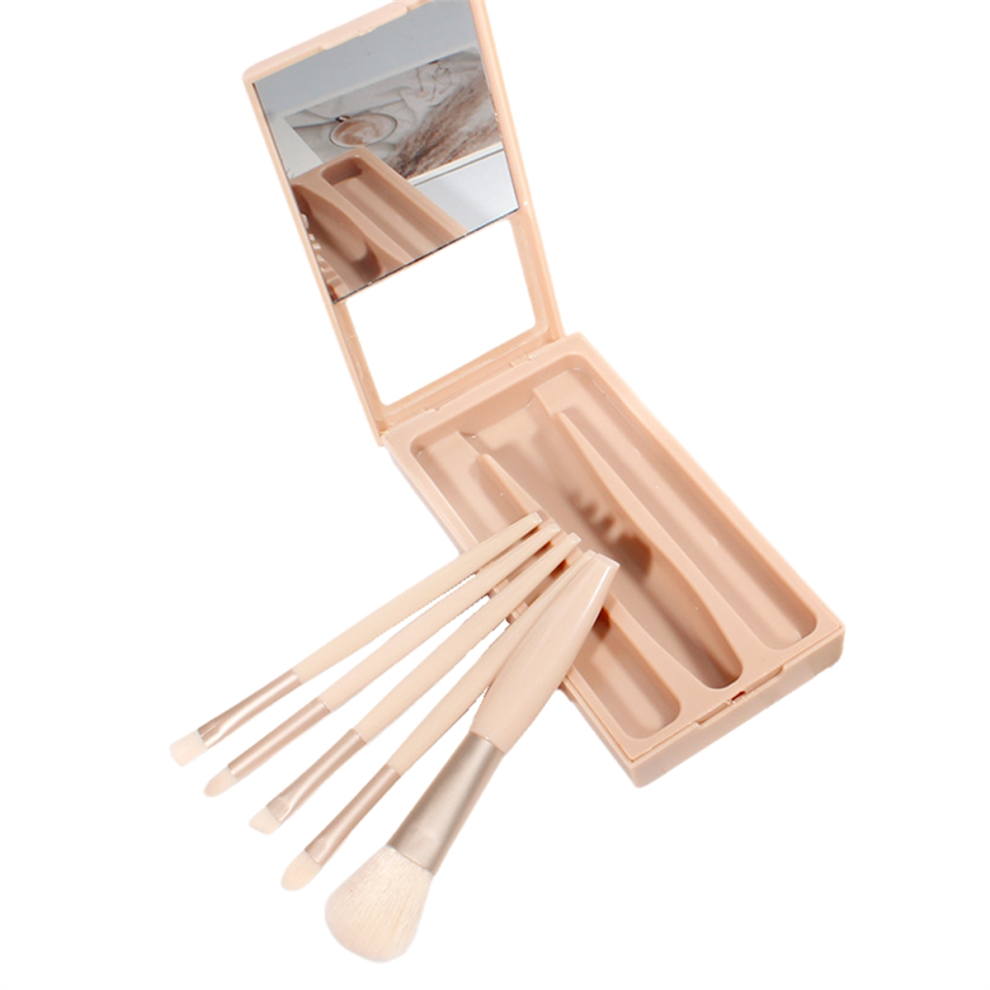 Sin Marca Travel Makeup Brush Set With Case & Mirror A