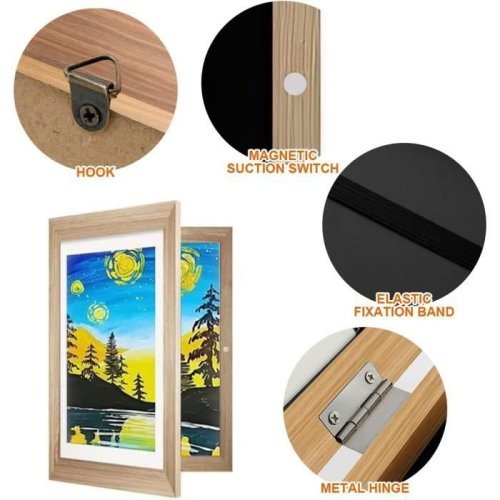 2Pcs Kids Changing Picture Frame, Children's Art Photo Frame, A4 Front ...
