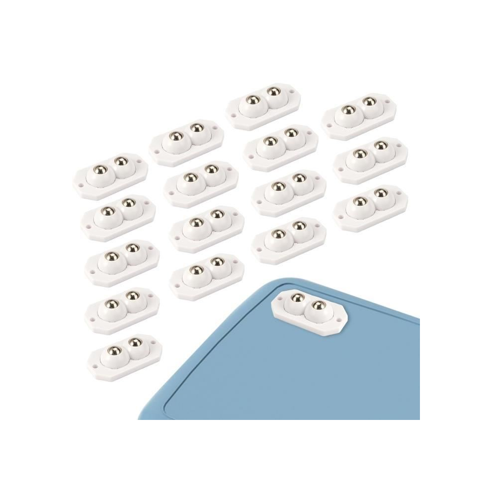 16Pcs Mini Self-Adhesive Casters, Mini Swivel Casters Self-Adhesive Casters 360 Rotating Mobile Pulley 6958153409475