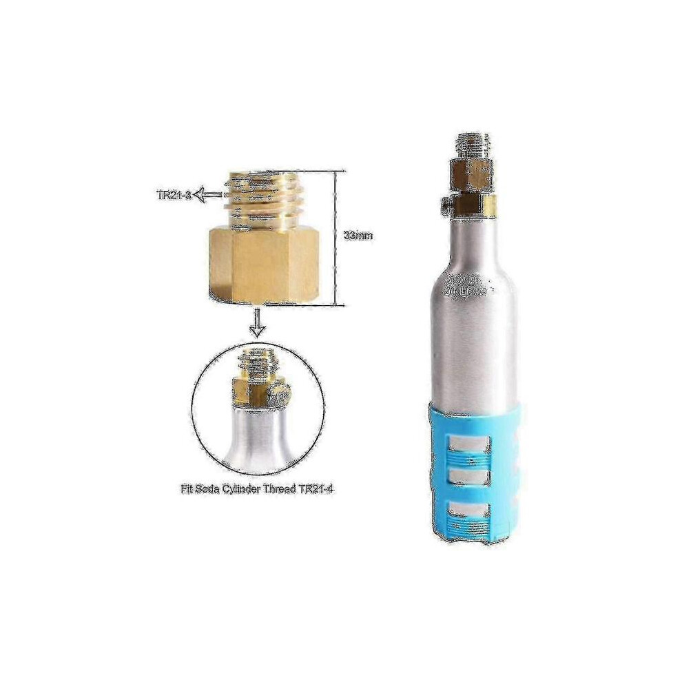 Soda Cylinder Stream Thread Converts Adapter Match Quooker Cube Tank Female Tr21-4 To Male Tr21-3