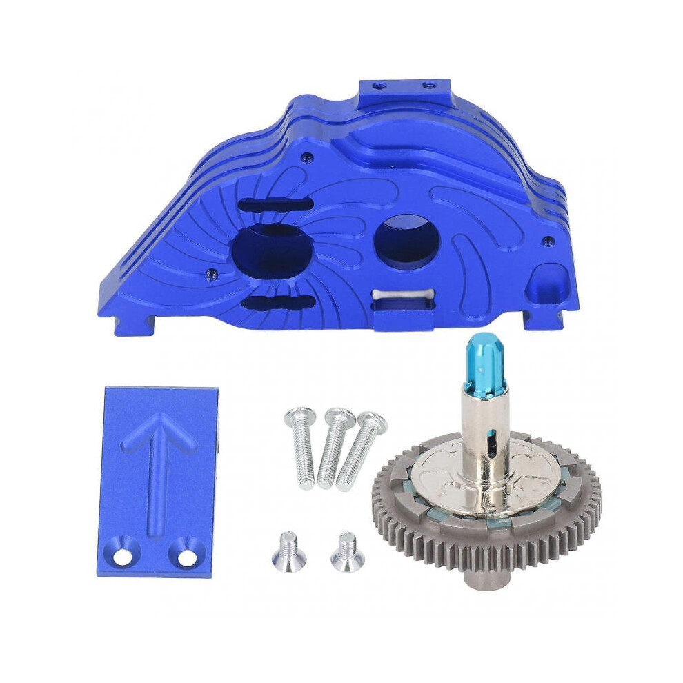 Steel 57T Gear Aluminum Alloy Gearbox Housing Set for ARRMA VORTEKS Big Rock 1/10 Car Sky Blue