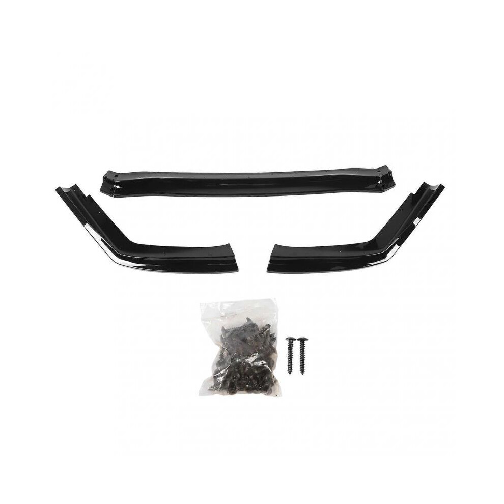 3pcs Gloss Black Front Bumper Splitter Lip Kits Sporty Visual Impact for WRX STI VA 2015 to 2021