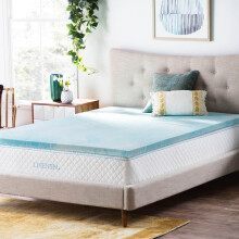 LINENSPA 2 inch Gel Swirl Memory Foam Matras Topper - Verkoelende Gel Ge?fuseerd - Drukverlagend - CertiPUR Gecertificeerd - Twin XL