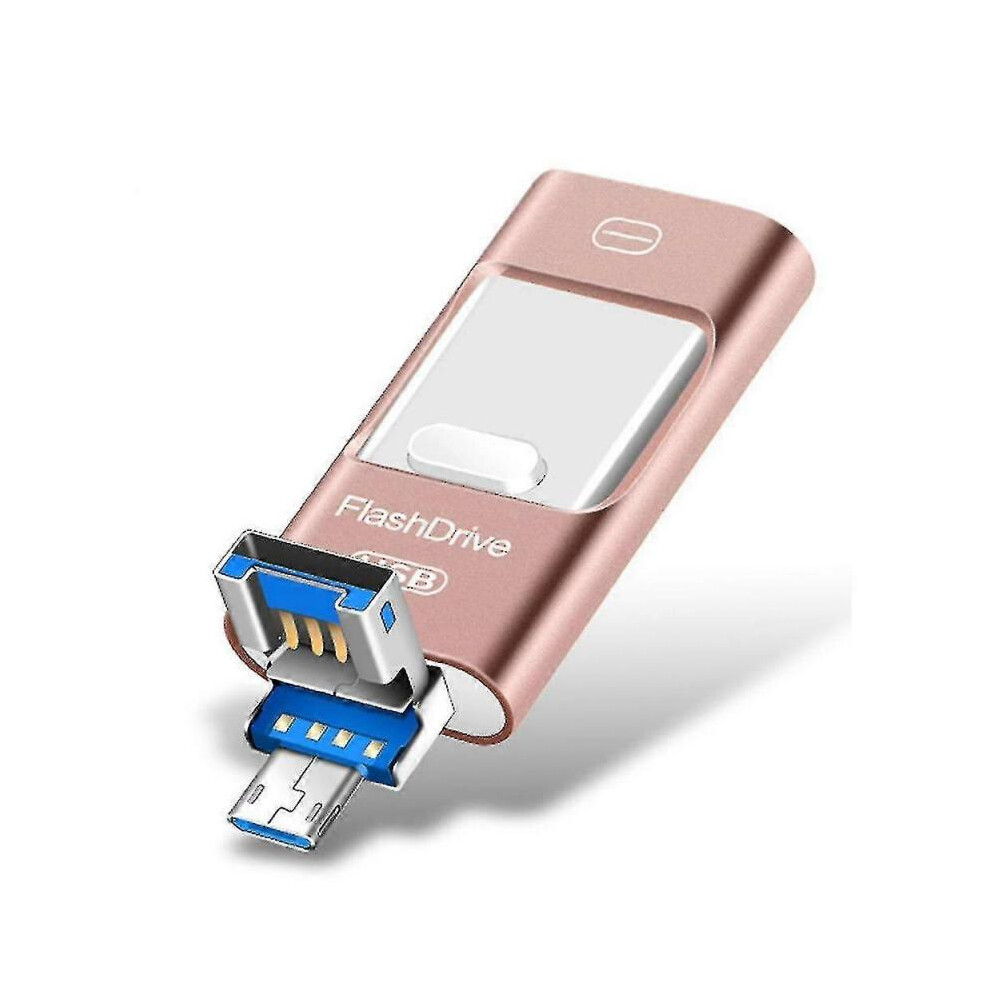 Flash Drive For Iphone 128Gb, 4-In-1 Usb C-Shaped Memory Stick, Photo Stick External Storage Thumb Drive For Iphone Ipad Android Computer 5004229752516