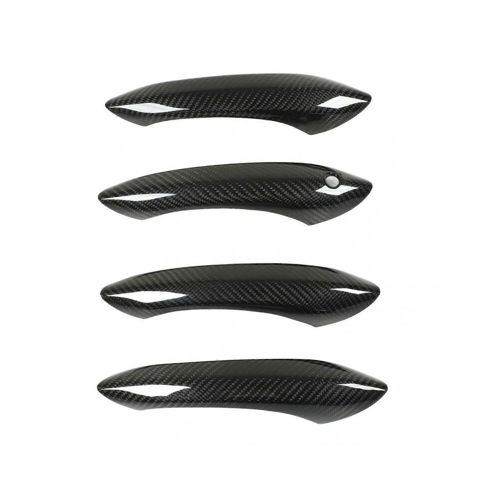 4pcs Car Exterior Door Handle Cover Real Carbon Fiber High End Decoration for F06 F07 F10 M5 M6 LHD Car No Sensing