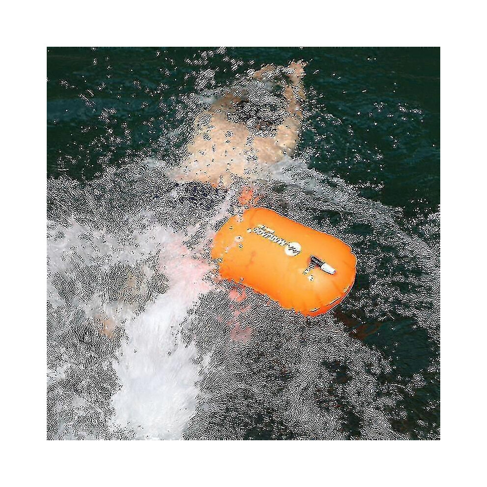 Yellow (Fluorescent ) 1Pc Pvc Swimming Buoy Safety Air Dry Tow Bag Float Inflatable Signal Drift Bag