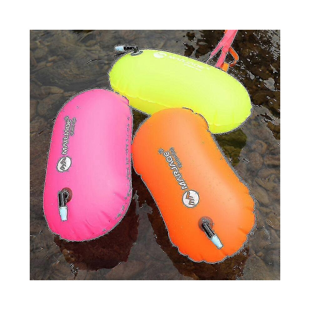 (Rose) 1pc Pvc Swimming Buoy Safety Air Dry Tow Bag Float Inflatable Signal Drift Bag